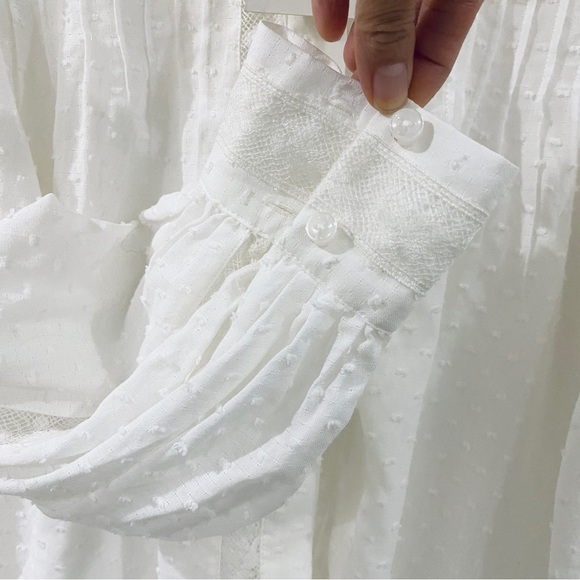 Joie 100% cotton bohemian blouse in porcelain - Picture 11 of 13